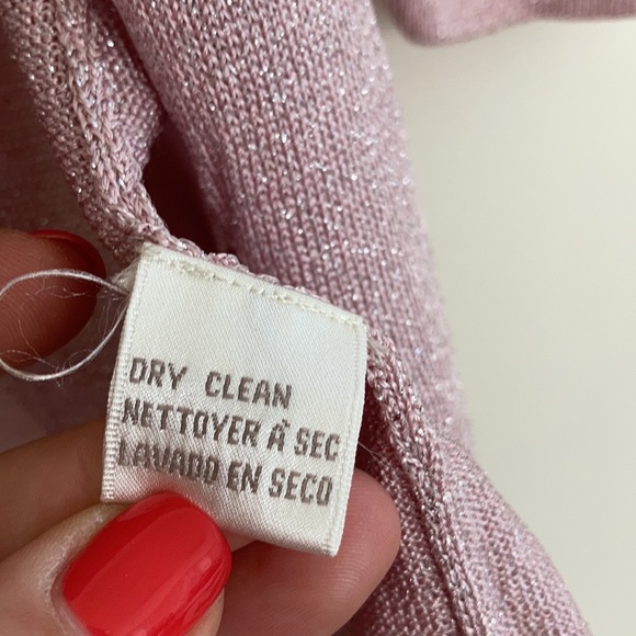 VTG Y2K Womens Cardigan Sz MD Pink Metallic Fairy Coquette Romantic Feminine - Picture 8 of 10